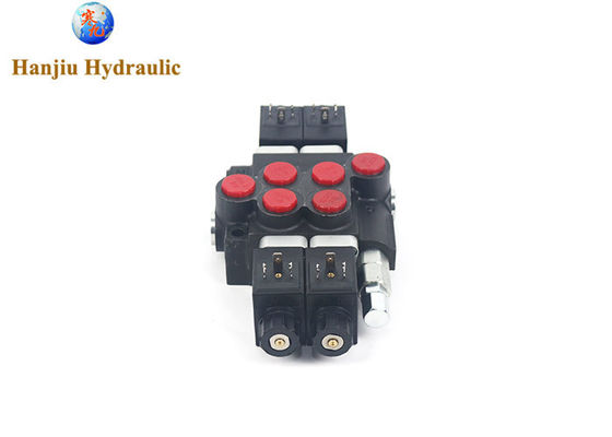 P50 2 Spool Monoblock Directional Valve 12VDC 250Bar Hydraulic